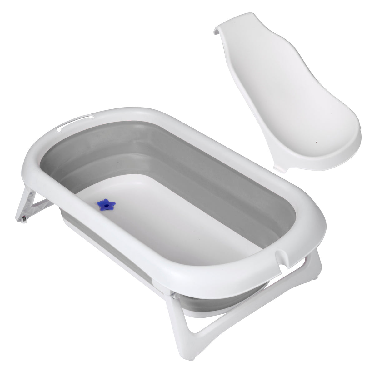 Bañera Plegable Splashy Gris + Soporte Ergonómico